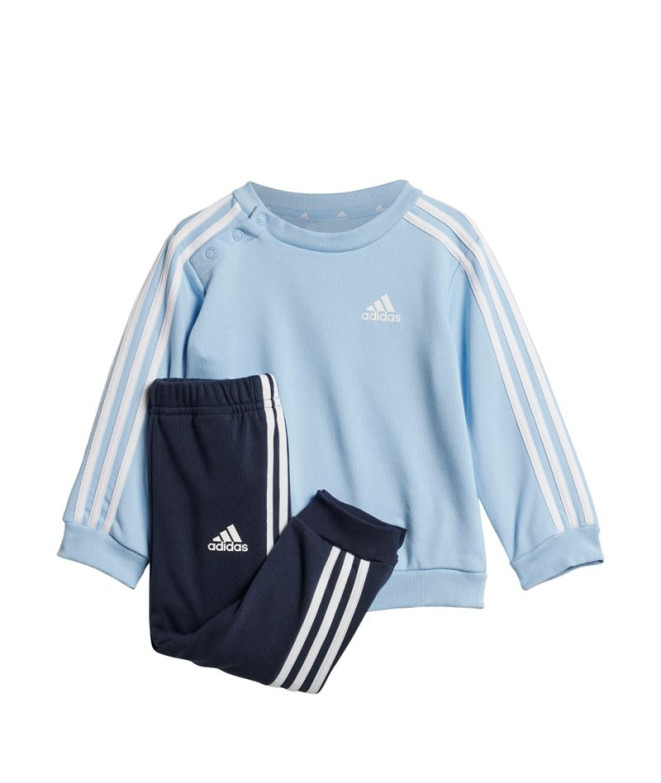 Conjunto adidas Essentials 3-Stripes Jogger Set Infantil Azul/Blanco