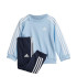 Conjunto adidas Set Infantil Jogger Essentials de 3 riscas azul/branco