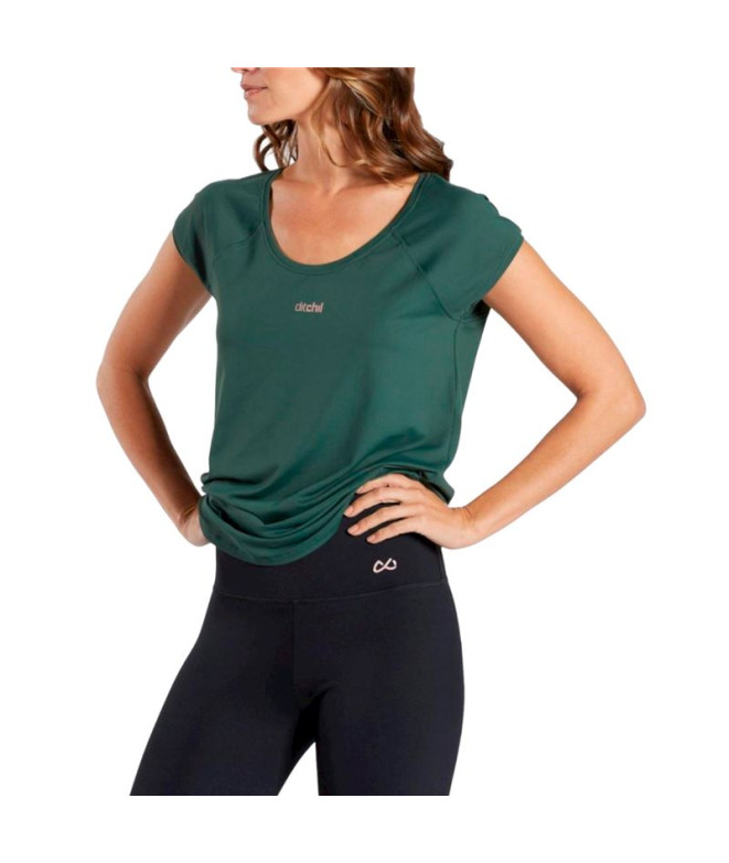Camiseta de Fitness Ditchil Ease Mujer Verde