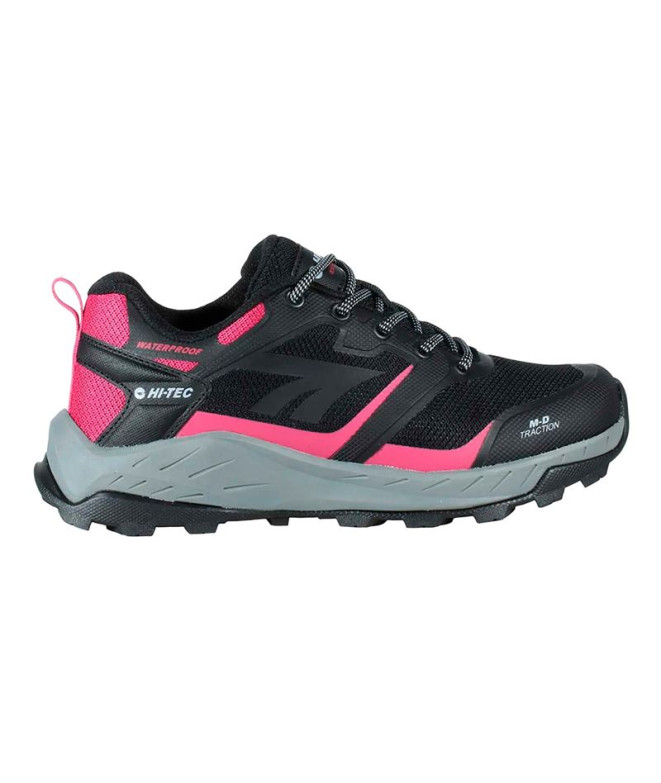 Chaussures Montagne Hi-Tec de Toubkal Low Wp Noir/Gris/Géranium Femme