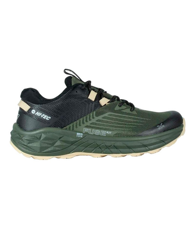 Sapatilhas Trail Hi-Tec de Geo Fuse Olive Night/Black/Docker Homem