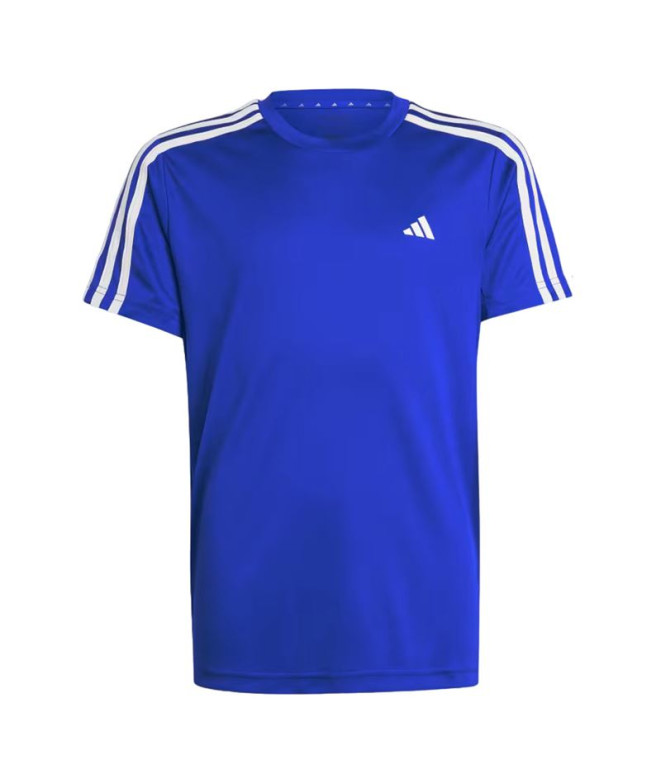 Camiseta adidas Menino Train Essentials Aeroready 3 Band Regular Fit Azul/branco