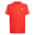 Conjunto adidas Essentials Aeroready 3 Bandas Regular Fit Infantil Rojo/Blanco