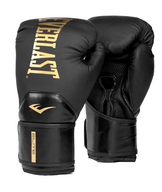 Gants Boxes de Everlast Elite 2 Gants de Boxe Noir/Or