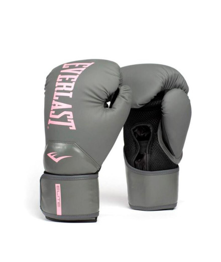 Luvas de Boxe Everlast Elite 2 Luvas de Boxe Cinza/Rosa