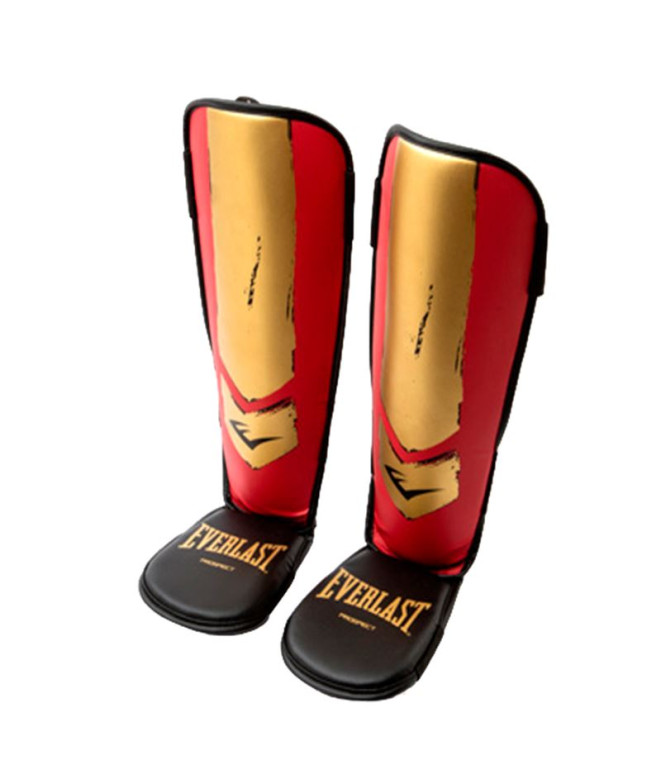 Espinilleras Everlast Proespect Youth Shin Guards, Red/Gold,