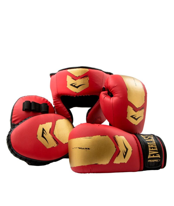 Set Boxe Kit de Everlast Prospect 2 Boxing Vermelho/Dourado