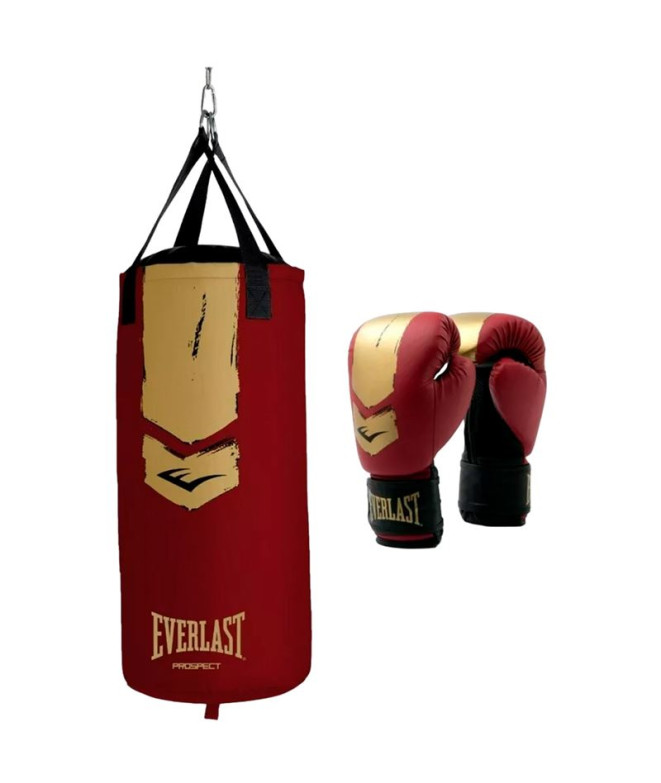 Set de Boxeo Everlast Prospect 2 Heavy Bag Kit Rojo/Oro