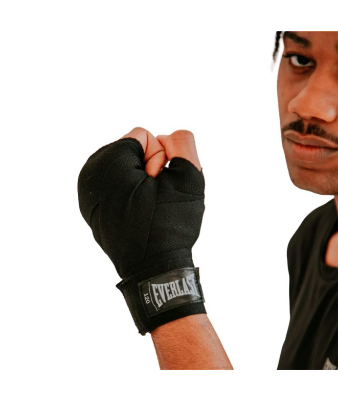 Vendas de Boxe Everlast Core 120" Handwraps Preto