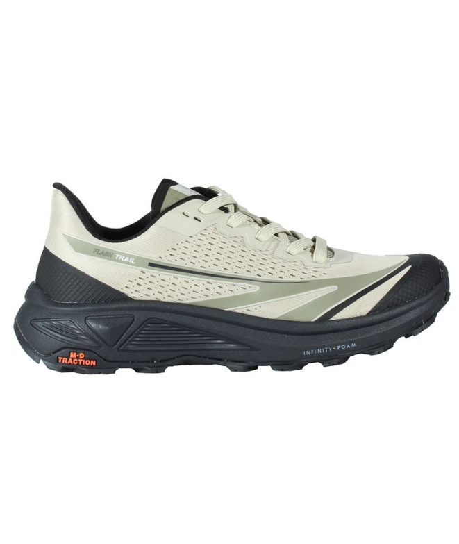 Zapatillas de Trail Hi-Tec Flash Beige/Negro Hombre