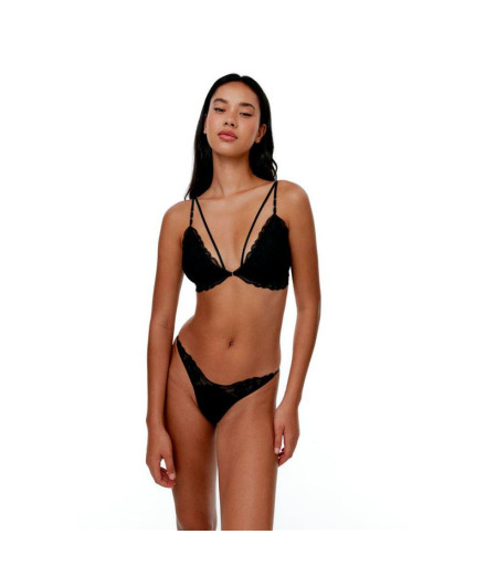 Bralette Black Limba Triangular Mojave Negro