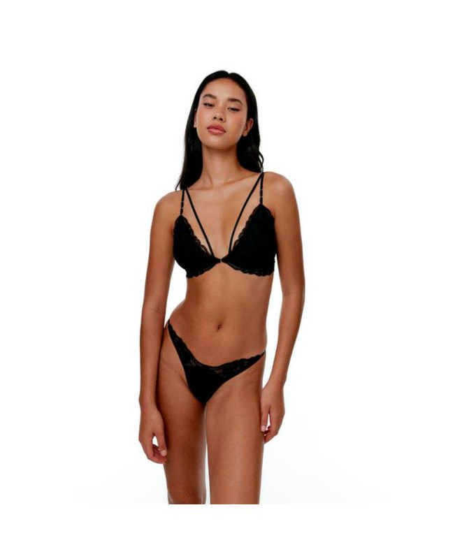 Bralette Black Limba Triangular Mojave Negro
