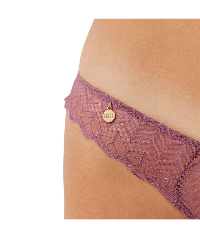 Calcinha Preto Limba Binia Rosa