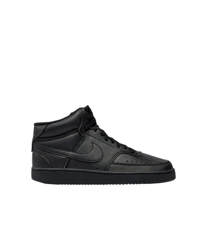 Zapatillas Nike Court Vision Mid Next Nature Hombre Negro/Negro