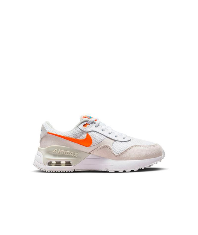 Zapatillas Nike Air Max Systm Big infantil Blanco/Naranja
