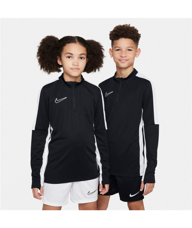 Camiseta Futebol Nike infantil da Dri-Fit Academy 23 Preto/Branco