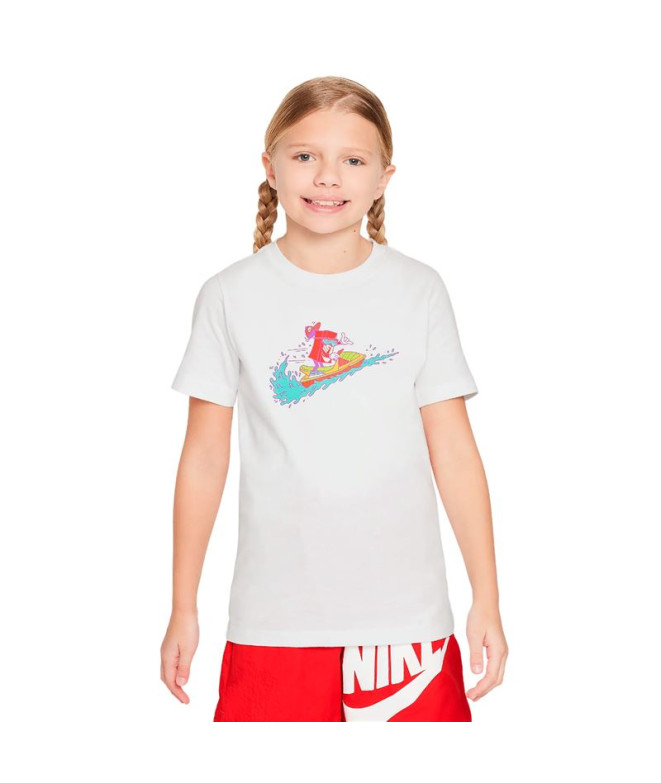 Camiseta Nike Sportswear Big Niño Blanco