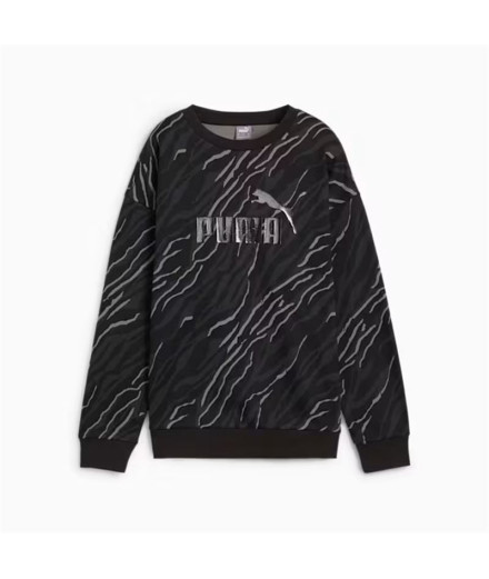 Sweat Femme Puma Essentials+ Animal Aop Crew Fl Black