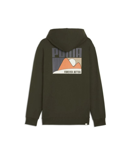 Moletom Homem Puma Better Sportswear Verde caqui 2