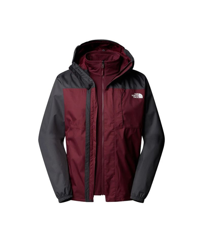Chaqueta de Montaña The North Face Quest Triclimate Hombre Burdeos/Antracita