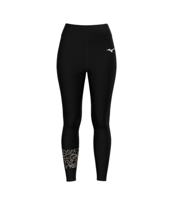 Collants Fitness Mizuno Legging Femme From Athletics Graphic Noir