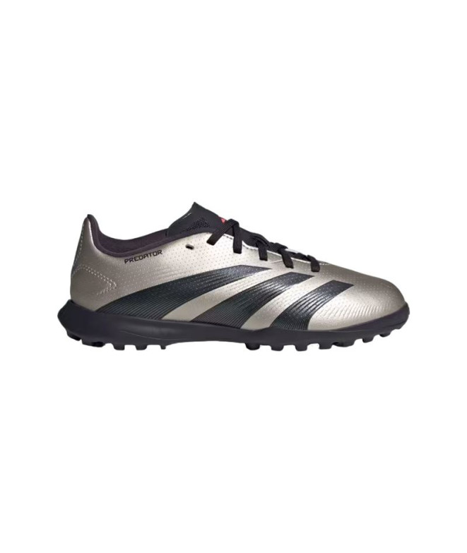 Football Predator Enfant Adidas League TF Boots Platinum Metallic / Black