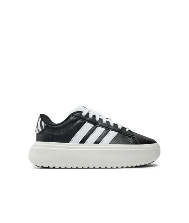 Chaussures Court Femme Adidas Grand Platform Shoe Basic Black/Cloud White