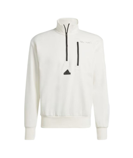 Sudadera Adidas City Es e Fleece Half-Zip Hombre Blanco