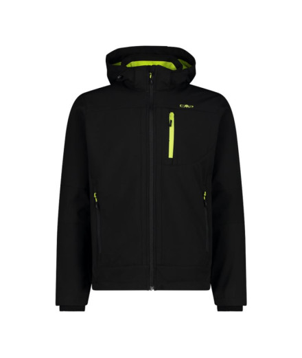 Chaqueta de Montaña CMP Softshell Hombre Negro/Acido