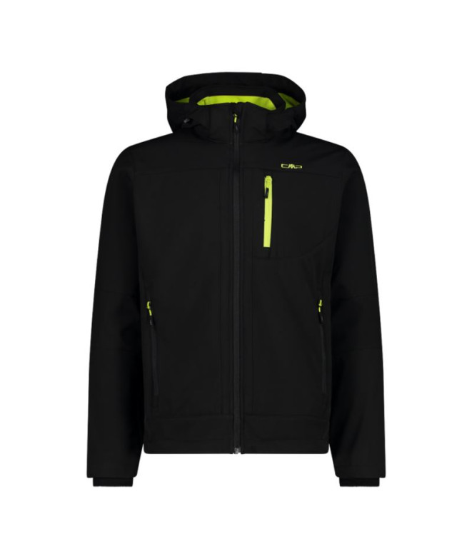 Chaqueta de Montaña CMP Softshell Hombre Negro/Acido