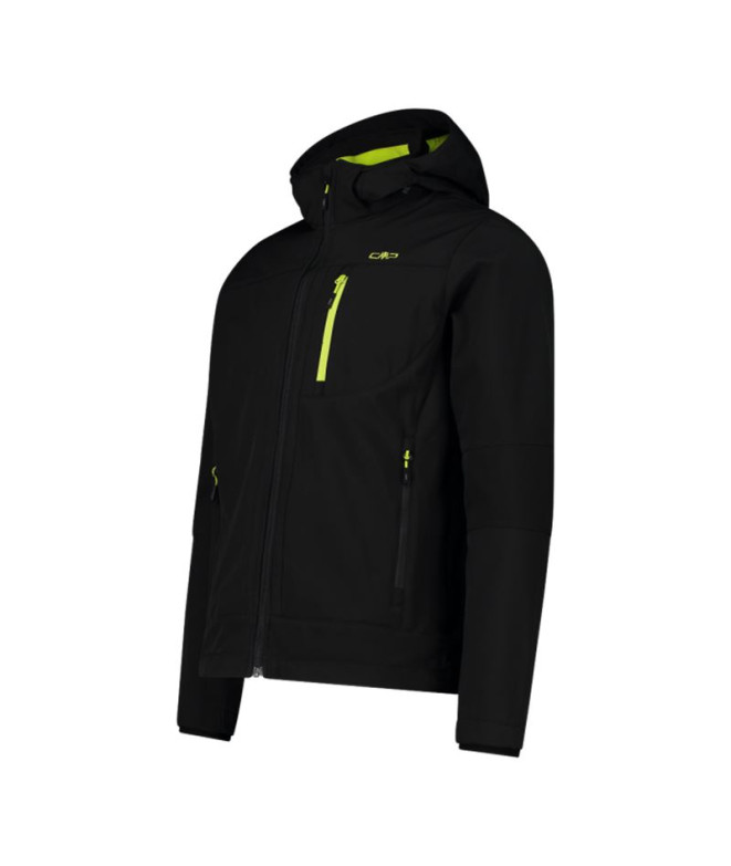 Veste Montagne CMP Homme de Softshell Noir/Acide
