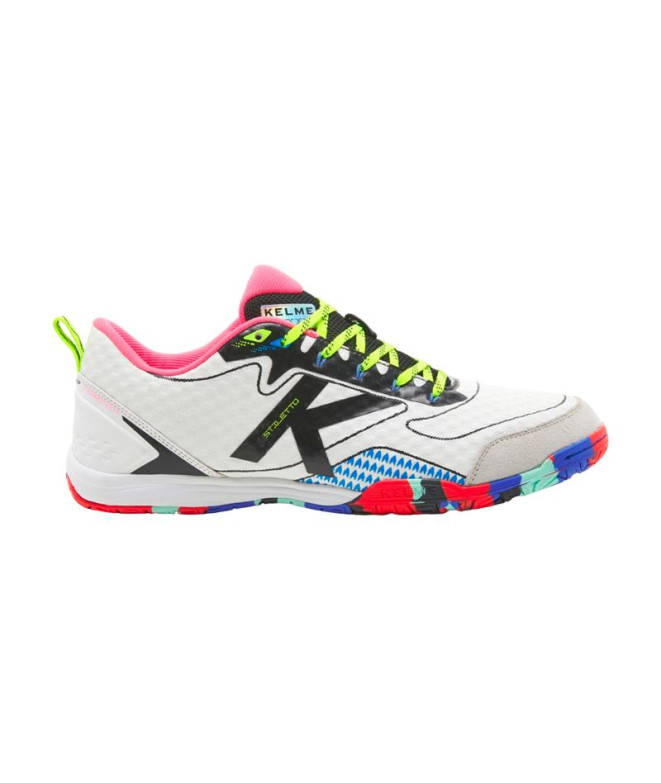 Chaussures De Football Sala Kelme Stiletto blanc et or