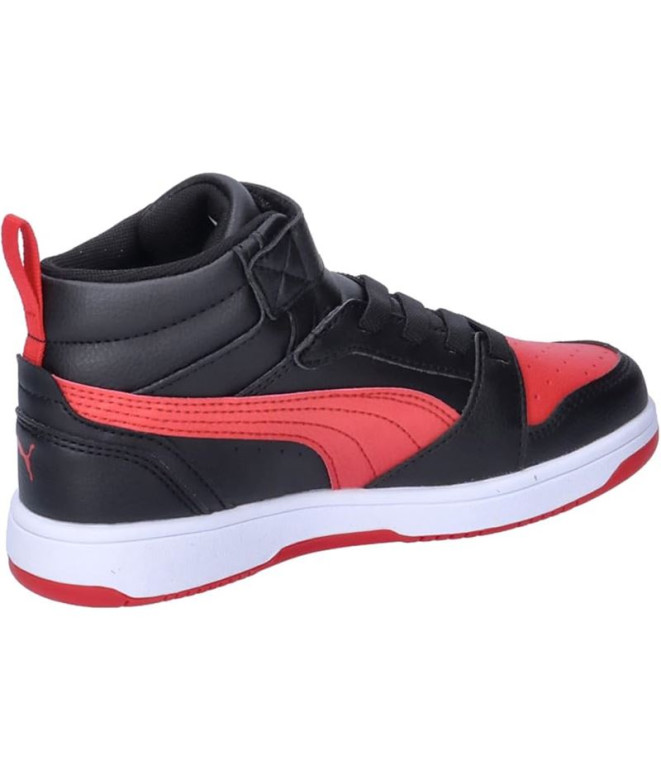 Chaussures Puma Rebound V6 Mid Black For Black/Red