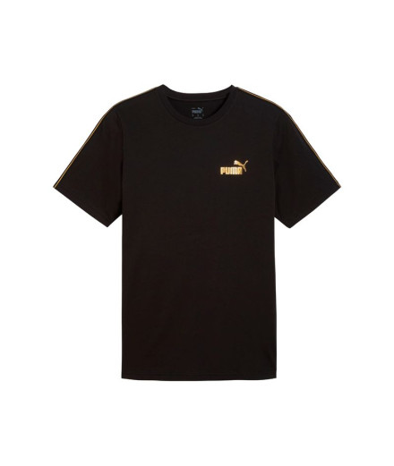 T-shirt Homme Puma Ess Tape Minimal Gold Black