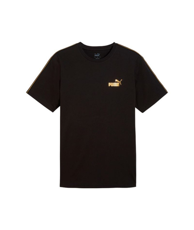 Camiseta Puma Ess Tape Minimal Gold Hombre Negro