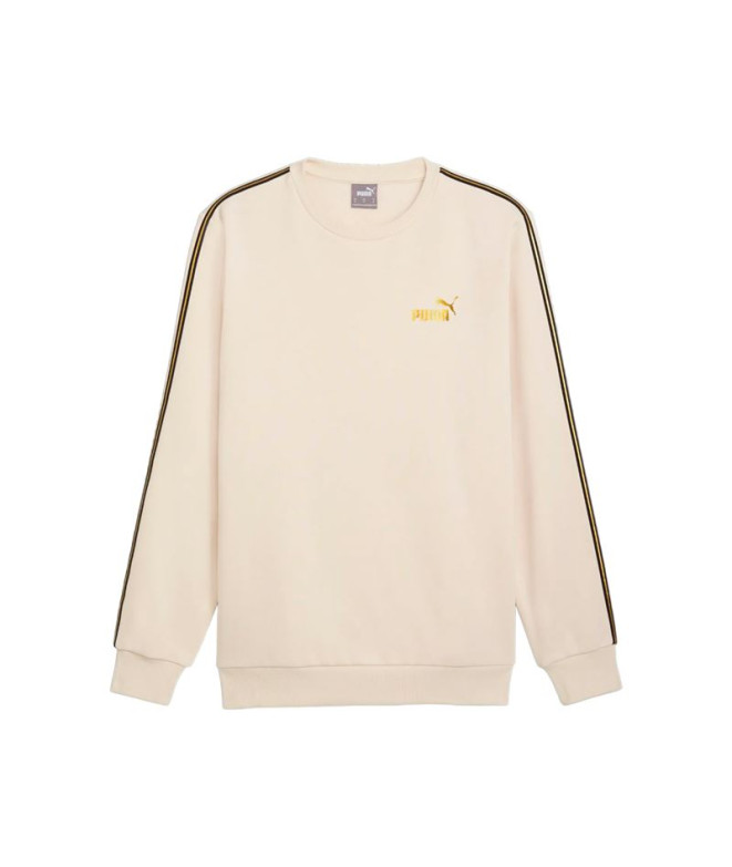 Sudadera Puma Ess Tape Minimal Gold Crew Fl Hombre Alpine