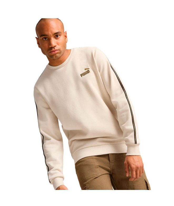 Sweat Homme Puma Ess Tape Minimal Gold Crew Fl...