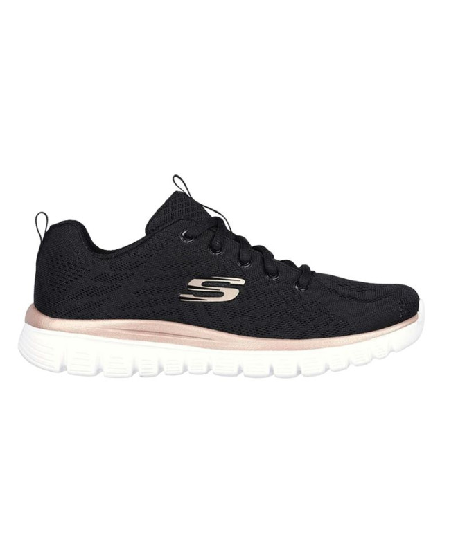 Sapatilhas Skechers Mulher Graceful-Get Connect Preto/Rosa