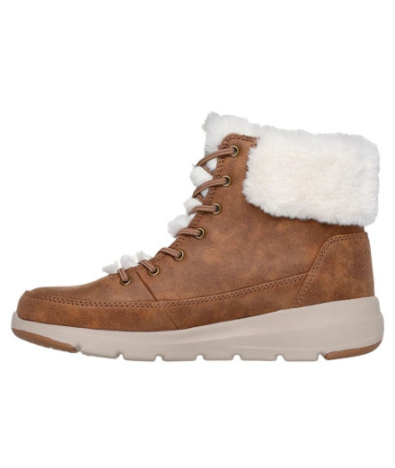 Skechers Mulher Ankle Boots Glacial Ultra Têxtil Castanho 2