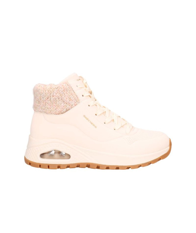 Bota Skechers Uno Couro natural resistente Duraleather Mulher