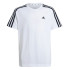 Camiseta adidas Menina Essentials 3-Stripes Cotton Loose Fit Branco/Preto