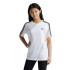Camiseta adidas Menina Essentials 3-Stripes Cotton Loose Fit Branco/Preto