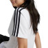 Camiseta adidas Menina Essentials 3-Stripes Cotton Loose Fit Branco/Preto