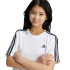 Camiseta adidas Menina Essentials 3-Stripes Cotton Loose Fit Branco/Preto