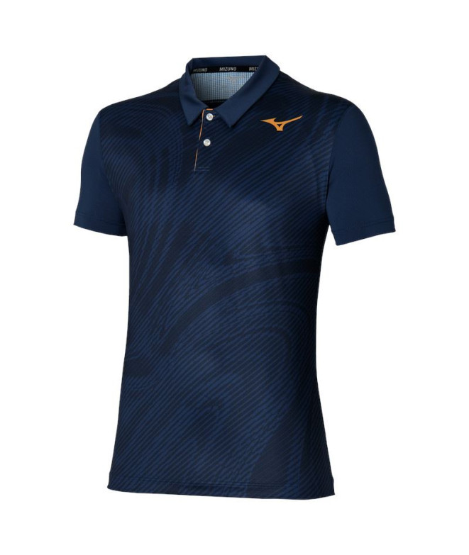 Polo de Tenis Mizuno Charge Shadow Hombre Azul