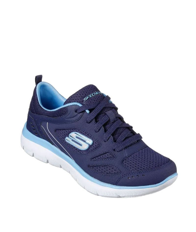 Chaussures Skechers Summits-Suited Femme Bleu...