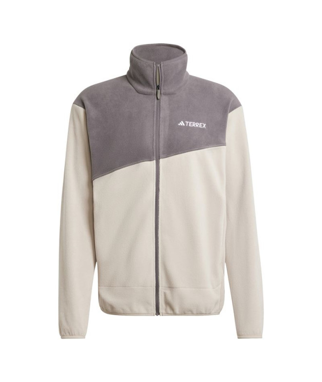 Polar Montanha adidas Homem by Terrex Multi Full Zip Fleece Bege