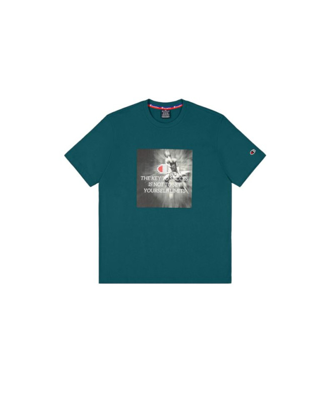 T-shirt Champion Homme Col ras du cou Vert