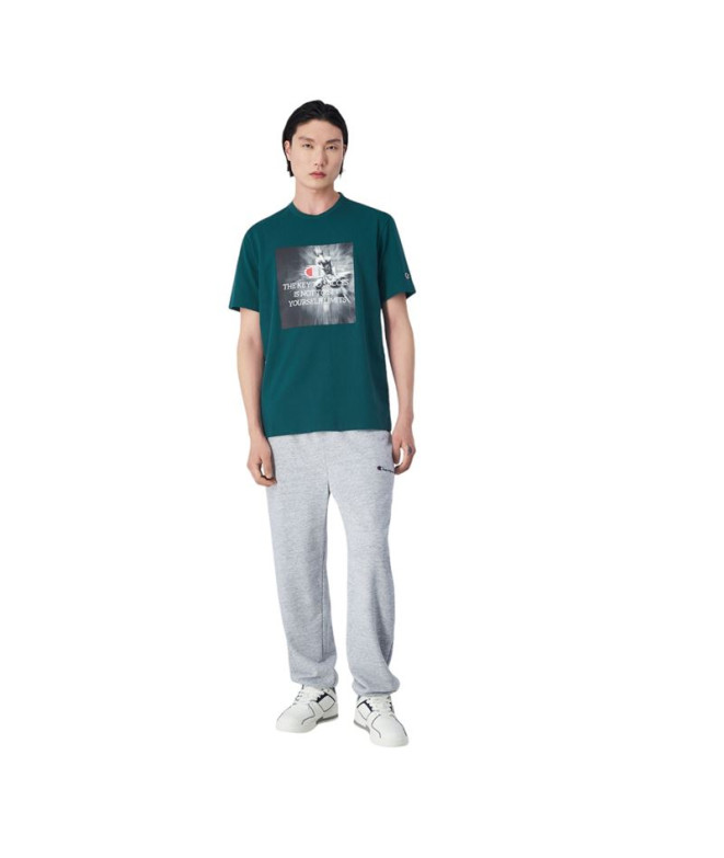 Camiseta Champion Homem Gola redonda verde