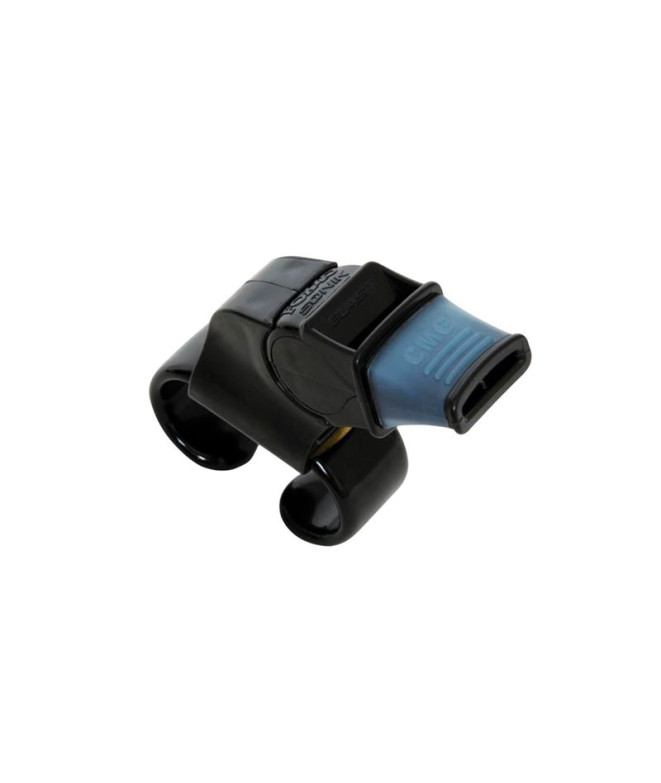 Silbato de fútbol Fox 40 Sonik Blast CMG Fingergrip Negro